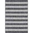 thumbnail image 1 of Unique Loom Tapis de Collection Rayé Extérieur 4' x 6' Rectangle Gris/noir, 1 of 1