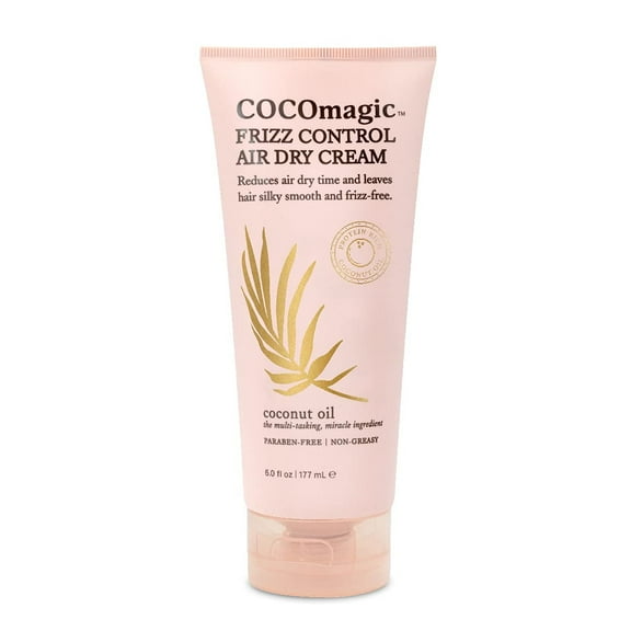 Cocomagic Frizz Control Air Dry Cream, Anti-Frizz Styling Cream, Helps to Calm and Smooth Frizz-Prone Hair, Paraben Free, Cruelty Free (6 oz)
