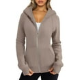 thumbnail image 2 of Womens Zip Up Hoodies Fleece Jackets Sweatshirts Fall Outfits Sweaters With Pockets Winter Y2k Clothes, 2 of 11