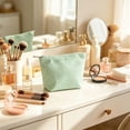 thumbnail image 5 of SDNall Portable Toiletry Organizer, Makeup Bag Travel, Lightweight Cosmetic Storage Pouch with Zipper, Striped Travel Wash Bag for Women, Everyday Organization for Home and Travel, 5 of 8