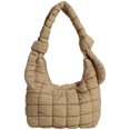 thumbnail image 1 of Bolso Plisado Nube para Mujer Bolso Acolchado Ligero Y Suave Bolso Tipo Cartera para Niña (caqui), 1 of 9