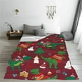 thumbnail image 5 of Sikiie Dinosaur Christmas Happy New Year Ultra-Soft Micro flannel Blanket Luxury All Seasons Warm Blanket for Bedding Sofa and Travel (4 sizes)-40"x30", 5 of 7