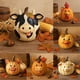 thumbnail image 4 of Naiovety Bonita decoración de cerdo, divertidas estatuas de otoño, estatua de calabaza de Halloween para de comedor y chimenea (cerdo, vaca, Kits de decoración para fiestas vaca, 4 of 6