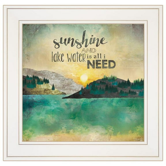 Sunshine And Lake Water by Marla Rae Print Wall Art Wood Multi-Color