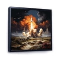 thumbnail image 2 of Designart "Remembering the Rocketship II" Transportation Floater Framed Wall Decor, 2 of 7