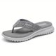 thumbnail image 1 of Chanclas de cuña cómodas para mujer - Zapatos de suela suave para una comodidad informal de verano, 1 of 4