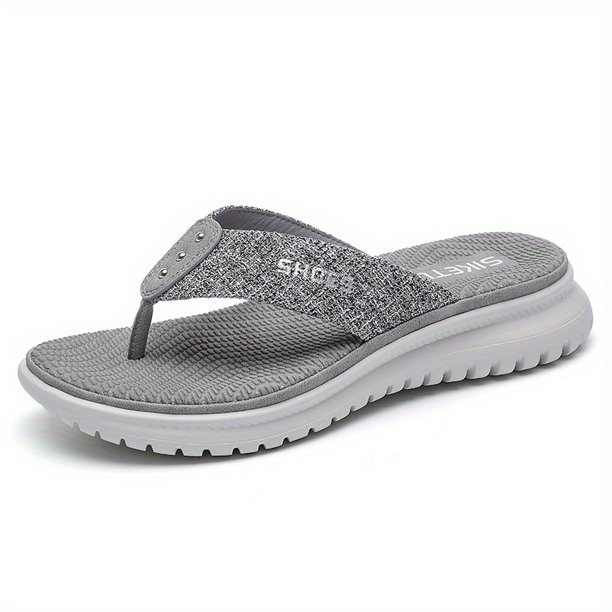 Chanclas de cuña cómodas para mujer - Zapatos de suela suave para una comodidad informal de verano