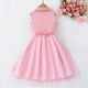 thumbnail image 4 of Vestido infantil de poliéster con solapa, botones de malla, sin mangas, con lazo, informal y cómodo., 4 of 7