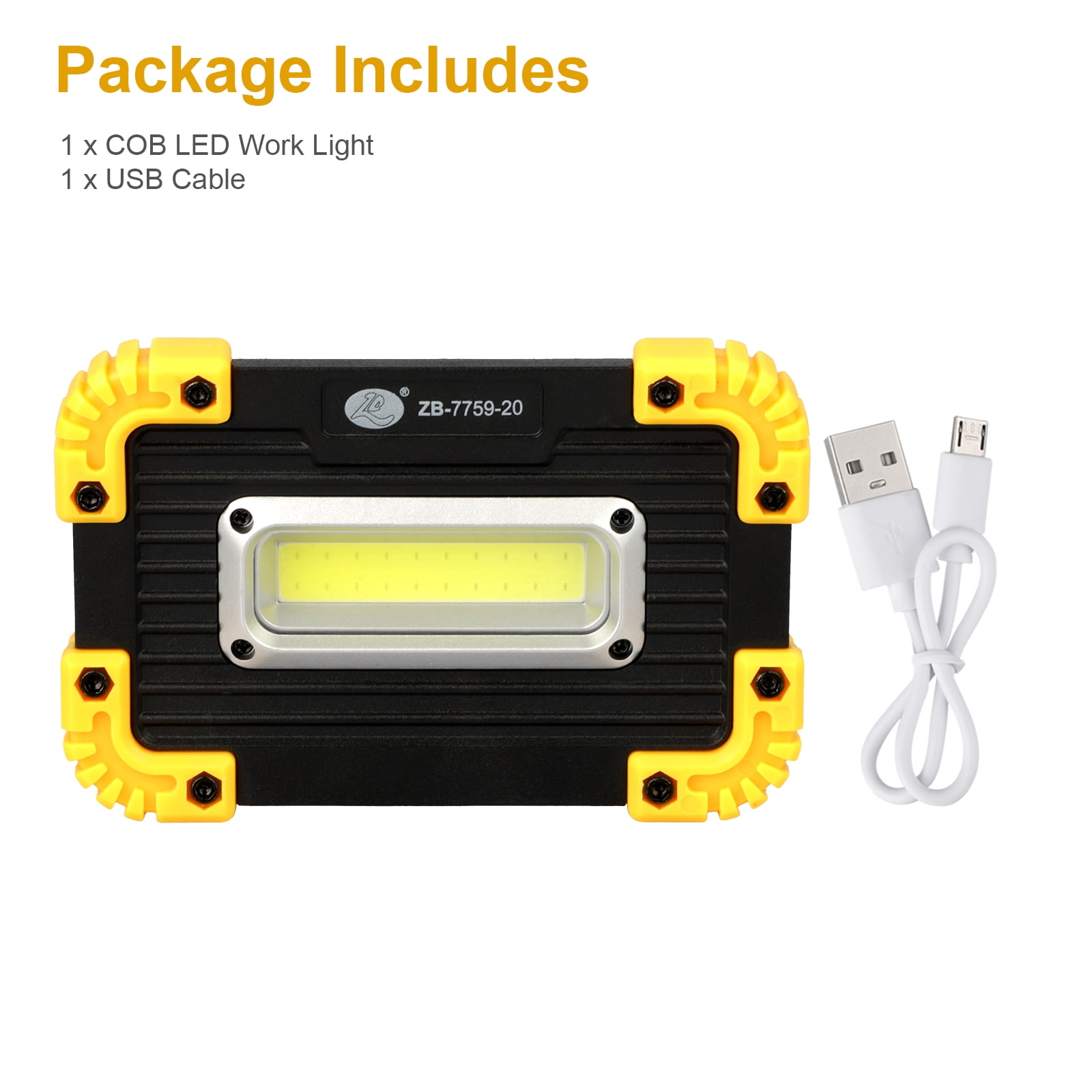 Lampe frontale COB LED 3W - rechargeable - Batterie Multi Services