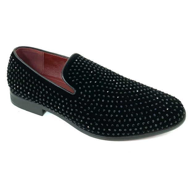 BP Clothing Men's Dress Shoes Loafer Rhinestone Tuxedo Glitter Stage