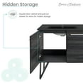 thumbnail image 3 of Annecy 60 in. Black Walnut, Double Basin Bathroom Vanity With Black Artificial Stone Sink Top, 3 of 12