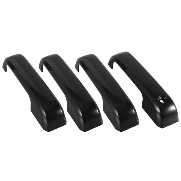 1 Set Car Exterior Outside Door Handle Cover Decor Trim for Ford F-150 4DR Gloss Black