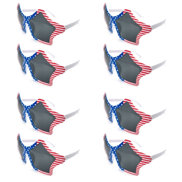 Gafas de sol a granel con bandera americana, gafas de sol de estilo Retro para hombres y mujeres, suministros para fiestas del Día de la independencia, decoración en forma de estrella