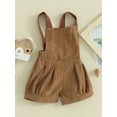 thumbnail image 2 of Infant Baby Boy Girl Overalls Sleeveless Suspender Pants Jumpsuit Shorts Summer Backless Shortall Romper, 2 of 7