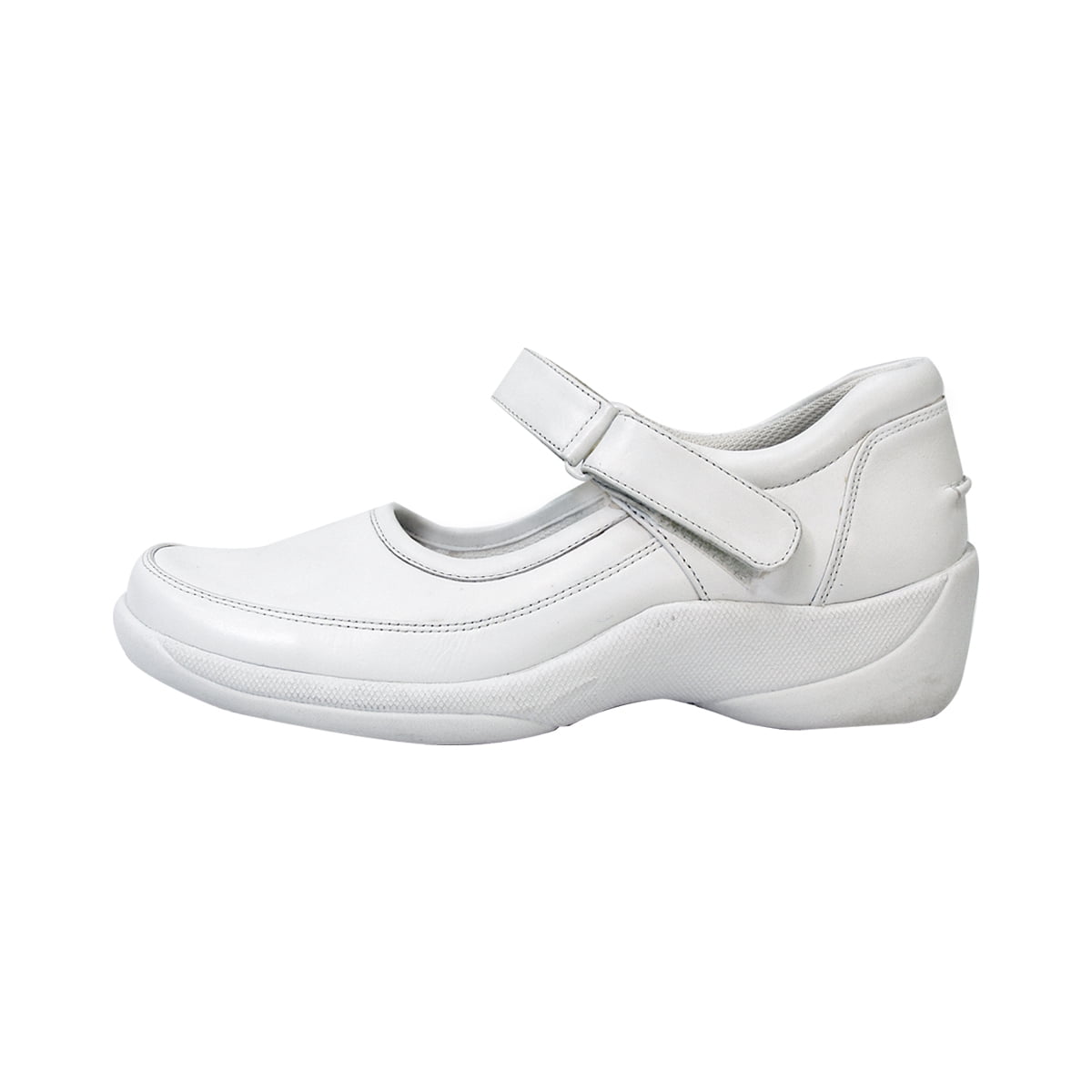 24 HOUR COMFORT Nicole Wide Width Professional Sleek Shoe WHITE 6