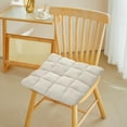 thumbnail image 3 of Square Floor Cushion Beige, 17x17 Inch Cotton Floor Pillow for Living Room Bedroom Seating, 3 of 5