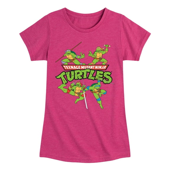 Teenage Muntant Ninja Turtles - Group - Toddler And Youth Girls Fitted Short Sleeve Graphic T-Shirt
