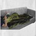 thumbnail image 6 of Nature Soft Flannel Fleece Blanket, Deep down in Forest with Sunbeams Reflections on Moss Tree Bodies Scenery, Cozy Plush for Indoor and Outdoor Use, 70" x 90", Olive and Army Green, by Ambesonne, 6 of 6