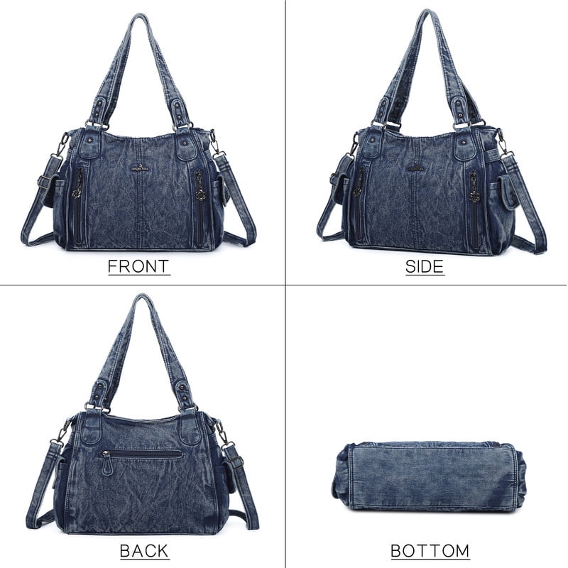 Angel Kiss Handbags for Womens Top-Handle Hobo Purse Roomy Casual Shoulder Bags PU Tote Satchel Purse for Womens