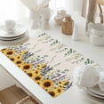thumbnail image 5 of Vintage Floral Placemats Set of 2, Sunflower Lavender Eucalyptus Leaf Table Mats Washable Heat-Resistant Non-Slip Place Mats for Kitchen Dinner Table Indoor Outdoor Decor,13x19 Inch Green Gold, 5 of 9