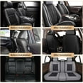 thumbnail image 5 of JIAMAOXIN Full Set Universal Car Seat Cover, Breathable and Waterproof Faux Leather Automotive Seat Covers for SUVs, Sedans, Trucks (5 Seats,Black&Grey), 5 of 5