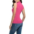 thumbnail image 6 of Hvyesh Turtle Necks Tops for Women Sleeveless Plus Size Mock Turtleneck Tank Tops Slim Fit Vest Basic Stretch Undershirts, 6 of 6