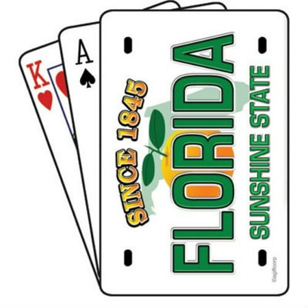 Plated Playing Card - Florida License Plate Playing cards