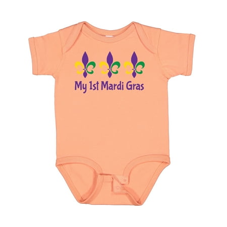 

Inktastic My 1st Mardi Gras Fleur De Lis Gift Baby Boy or Baby Girl Bodysuit