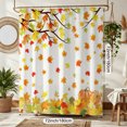thumbnail image 2 of Thanksgiving Fall Harvest Shower Curtain Set, 72" x 72" Waterproof Polyester Bathroom Curtain with 12 Hooks, Rustic Farmhouse Maple Leaf Vintage Home Decor for Restroom, 2 of 7