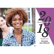 School Color Graduation Thank You Card