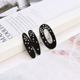 thumbnail image 3 of Pendientes de tuerca 3D para mujer y niña, decoración de accesorios de joyería, decoración (negro), 3 of 8