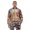 thumbnail image 4 of BARABAS Men's Zipper Closure Leopard Zebra Floral Chain Jacket 2JBP22, 4 of 7