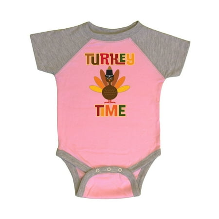 

Inktastic Thanksgiving Turkey Time Gift Baby Boy or Baby Girl Bodysuit