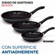 thumbnail image 4 of Juego 3 Sartenes Con Antiadherente Aluminio 18 20 24cm Negro, 4 of 8