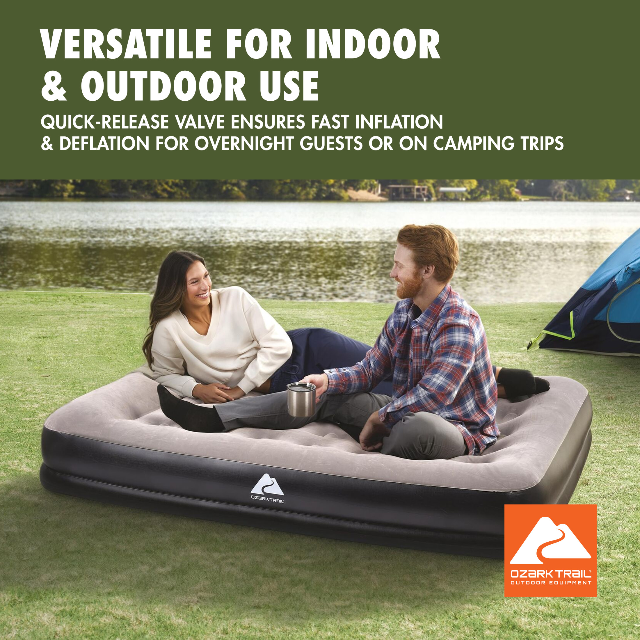 Colchón inflable de 13 pulgadas Ozark Trail con bomba USB integrada 6