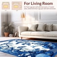 thumbnail image 2 of ODIKA 4'x6' Machine Washable Non-Slip Area Rug, Sophisticated Toned Lattice Style High Traffic Rug, Blue, 29166, 2 of 7