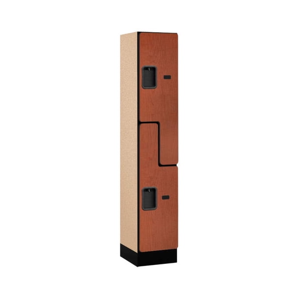 SalsburyIndustries  Double Tier S Style 1 Wide 5 ft. X 15 in. Designer Wood Locker - Cherry
