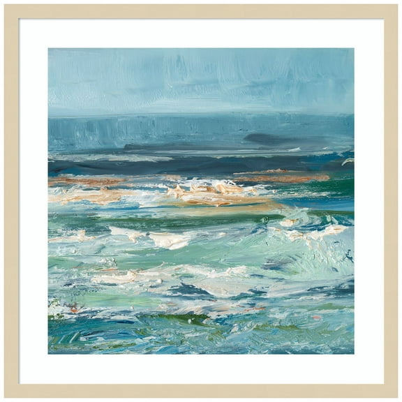 Amanti Art Pacific Whitecaps II Wood Framed Wall Art Print