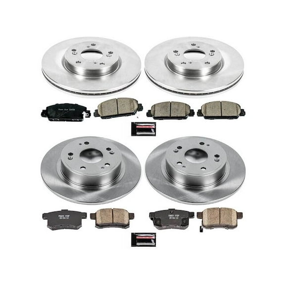 Front and Rear Brake Pad and Rotor Kit - Compatible with 2013 - 2017 Honda Accord Coupe 3.5L V6 2014 2015 2016