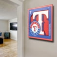 thumbnail image 3 of YTF MLB Texas Rangers 3D Logo Series Wall Art 12x12, 3 of 9