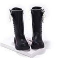 thumbnail image 6 of BXJX Girls Mid-Calf Boots, Fall Winter Non-Slip Fashion Side Zipper Kids Riding Boots Black Size 10 Little Kids, 6 of 9