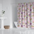thumbnail image 2 of Strawberry and Daisy Pink Pattern Modern Waterproof Shower Curtain Set with 12 Hooks, Washable Decorative Bathroom Shower Curtain, 2 of 6