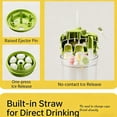 thumbnail image 6 of 2 in 1 Ice Cube Bottle, Portable Silicone Icecube Cup with Straw, Touch Free Icecube Maker Trays, Press to Release Ice Tray for Home Outdoor Picnics Drinks Coffee Ice Making, Cocktail, Whiskey(A), 6 of 9
