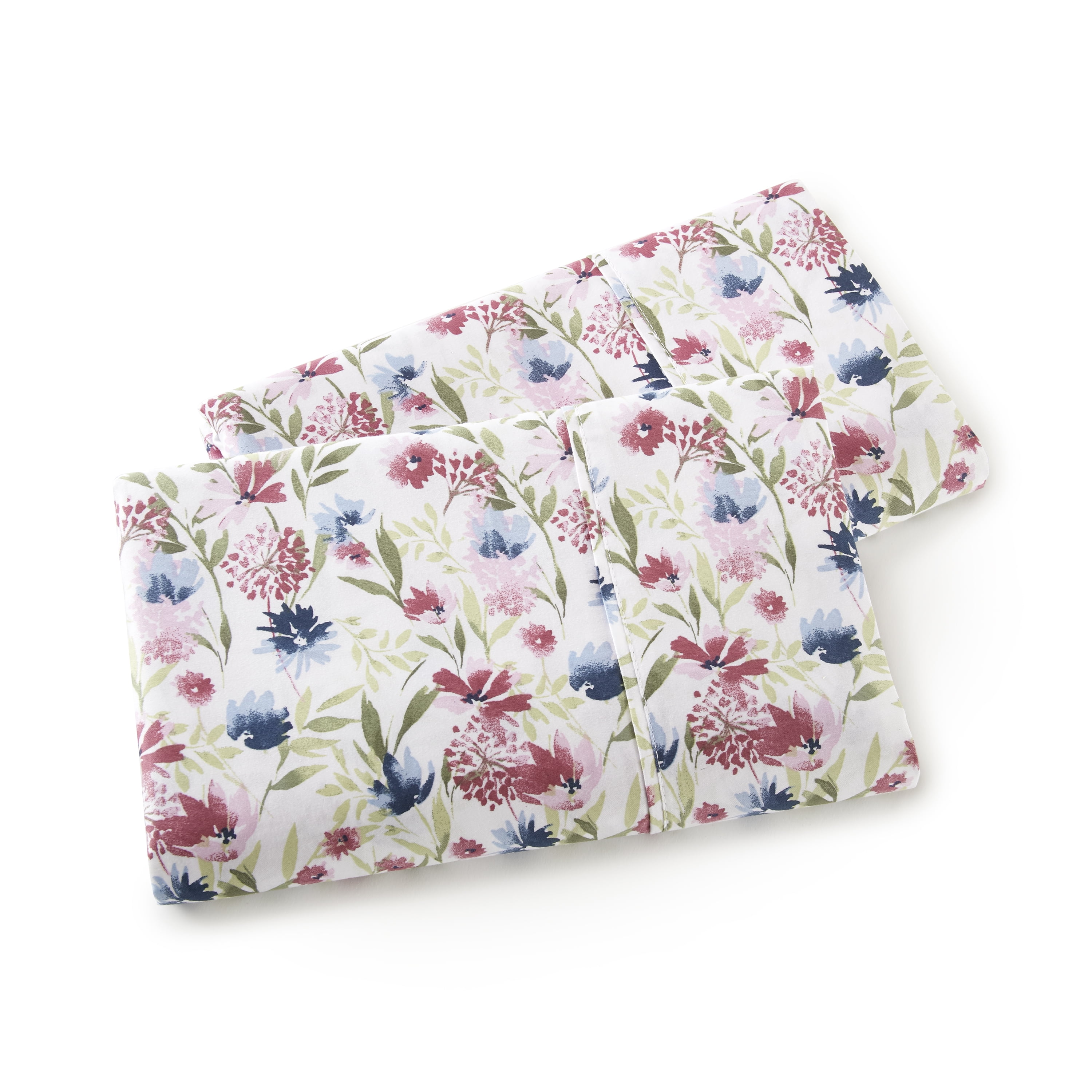Better Homes & Gardens 2-Piece 300 Thread Count 100% Cotton Sateen Pillowcase Set, Bashful Blooms Cool, Standard/Queen