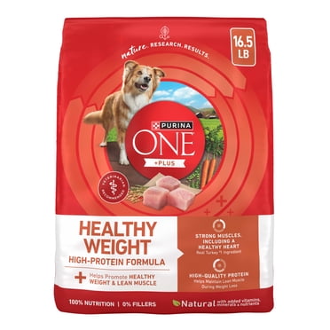 Purina One  Plus Dry Dog Food High Protein Healthy Weight, Real Turkey 16.5 lb Bag