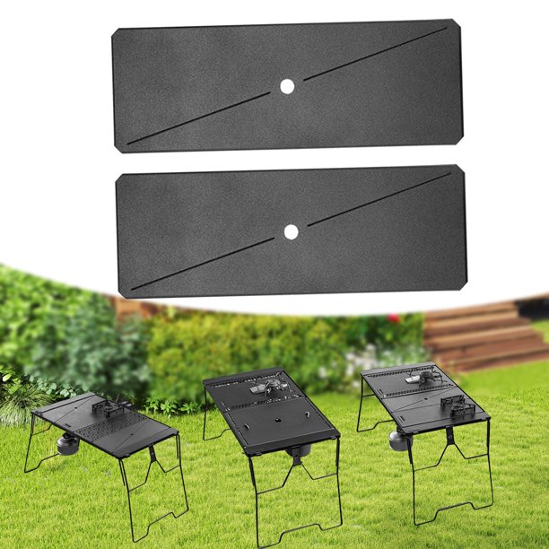 Tablero de mesa de parrilla de hierro, tablero de conexión, equipo de camping de mesa, muebles de picnic al aire libre de fácil instalación, placa de Estilo C