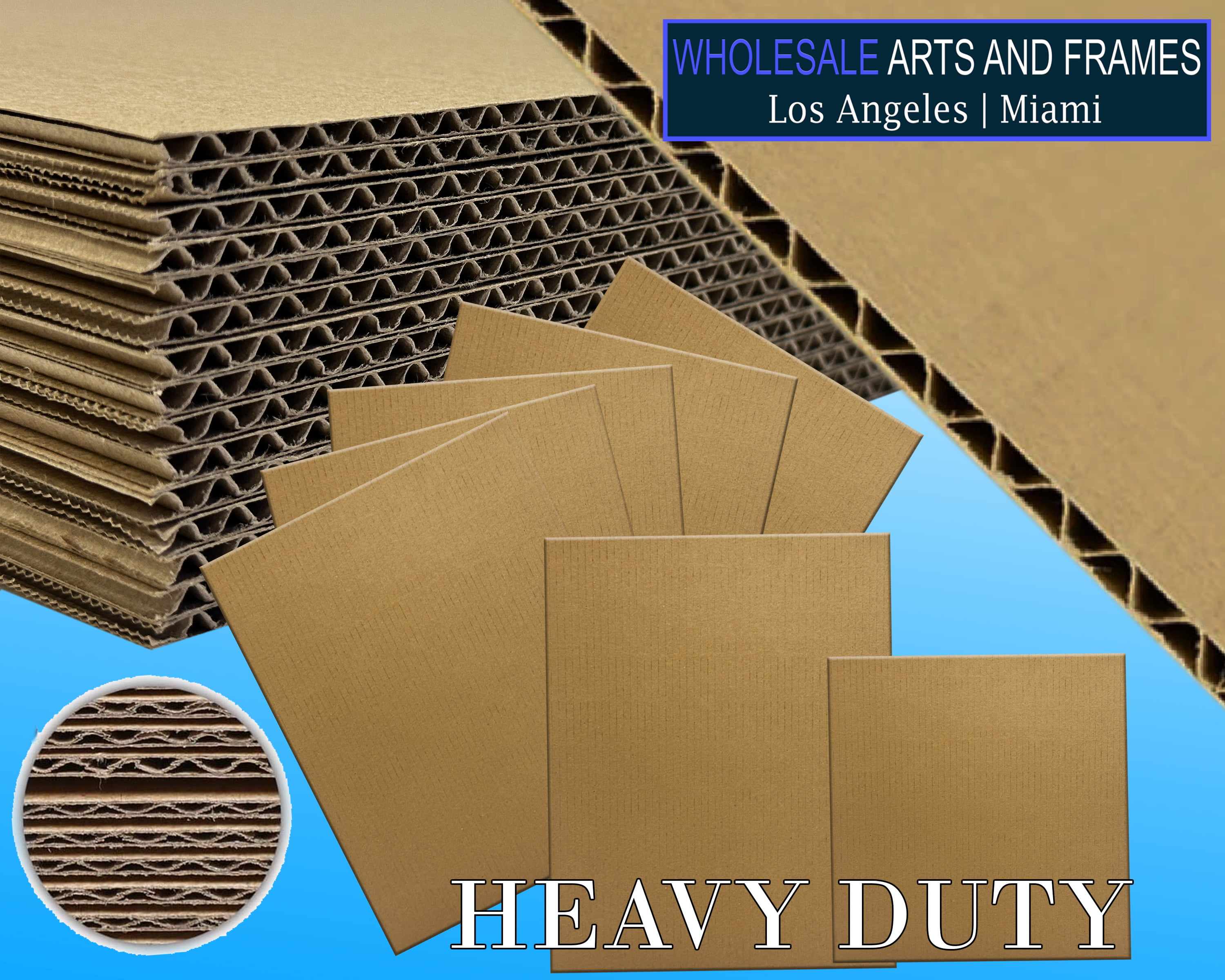 Corrugated Cardboard Sheets 4mm - 3/16 Thick 24x36- 5 Pack. Filler Insert  Pads, Brown Frame Backing Rectangular & Square Flat Boards for Art&Crafts,  DIY Projects, Mailing,Dividers & Packaging 