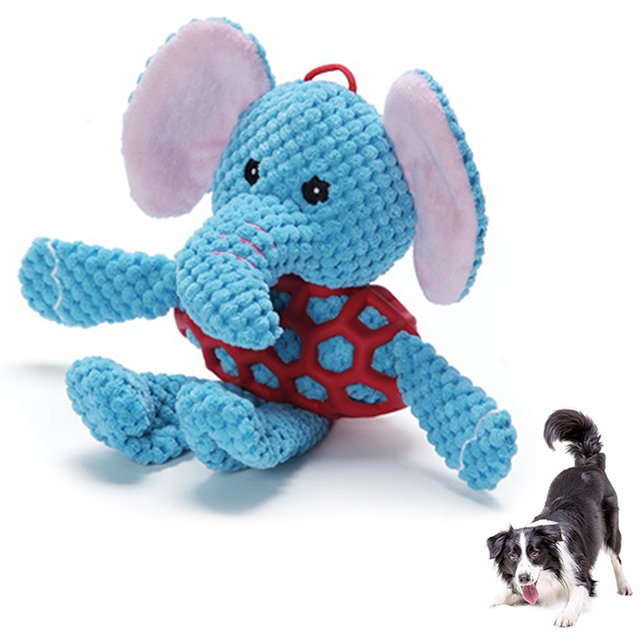 Juguete para perros de peluche, juguetes interactivos para perros de peluche para el aburrimiento, lindos juguetes para masticar perros chirriantes para cachorros, razas pequeñas, medianas y grandes Ormromra 2034749-1