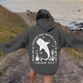 thumbnail image 2 of Puliio Women's Hoodies Sweatshirts Ocean Style Whale Printed Long Sleeve Pocket Pullovers Casual Loose Daily Wear Autumn Winter Drawstring Hoody Hooded For Women, 2 of 6