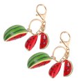 thumbnail image 5 of KAKOWELY 2 llaveros de sandía de resina, adorno para bolso, bonito llavero de fruta, delicado colgante de sandía, bonitos llaveros kawaii, llavero con colgante de sandía., 5 of 5